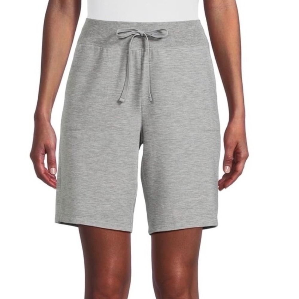 Athletic Works Women's XXXL 22 Gray Bermuda Shorts Drawstring Stretch NWT
